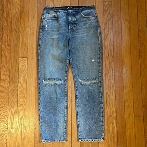 Alice + Olivia Amazing Removed Waistband Genevive High Waist Straight Leg Jeans